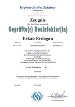 Desinfektor Zertifikat Schubert